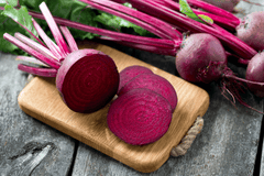 Beetroot treat for rabbits, use sparingly.