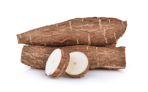 Cassava root: Toxic to pets, avoid.