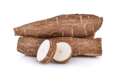 Cassava root: Toxic to pets, avoid.