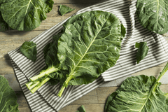Fresh collard greens for rabbits