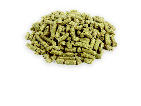 Rabbit Hole Hay pellets for balanced rabbit nutrition.