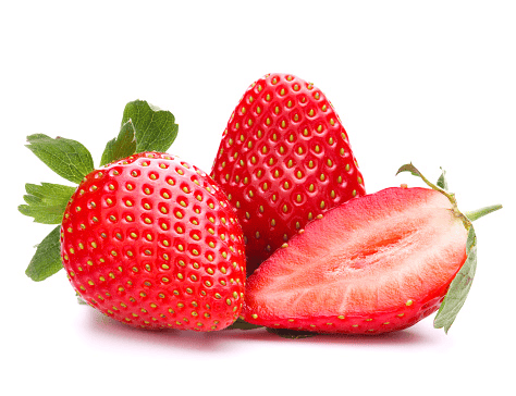 Ripe strawberries for rabbit treats.