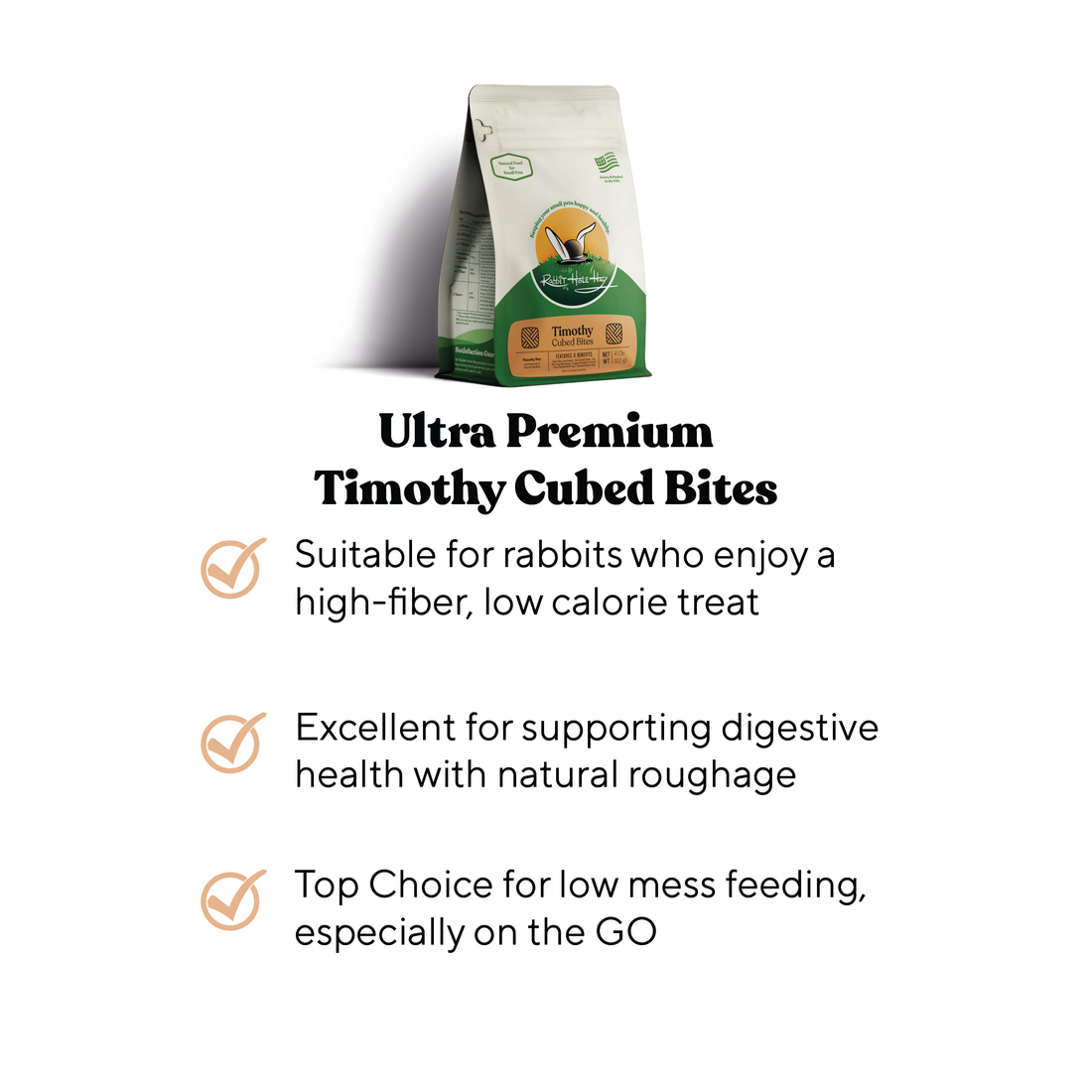 All Natural Timothy Hay Cubes - 24oz