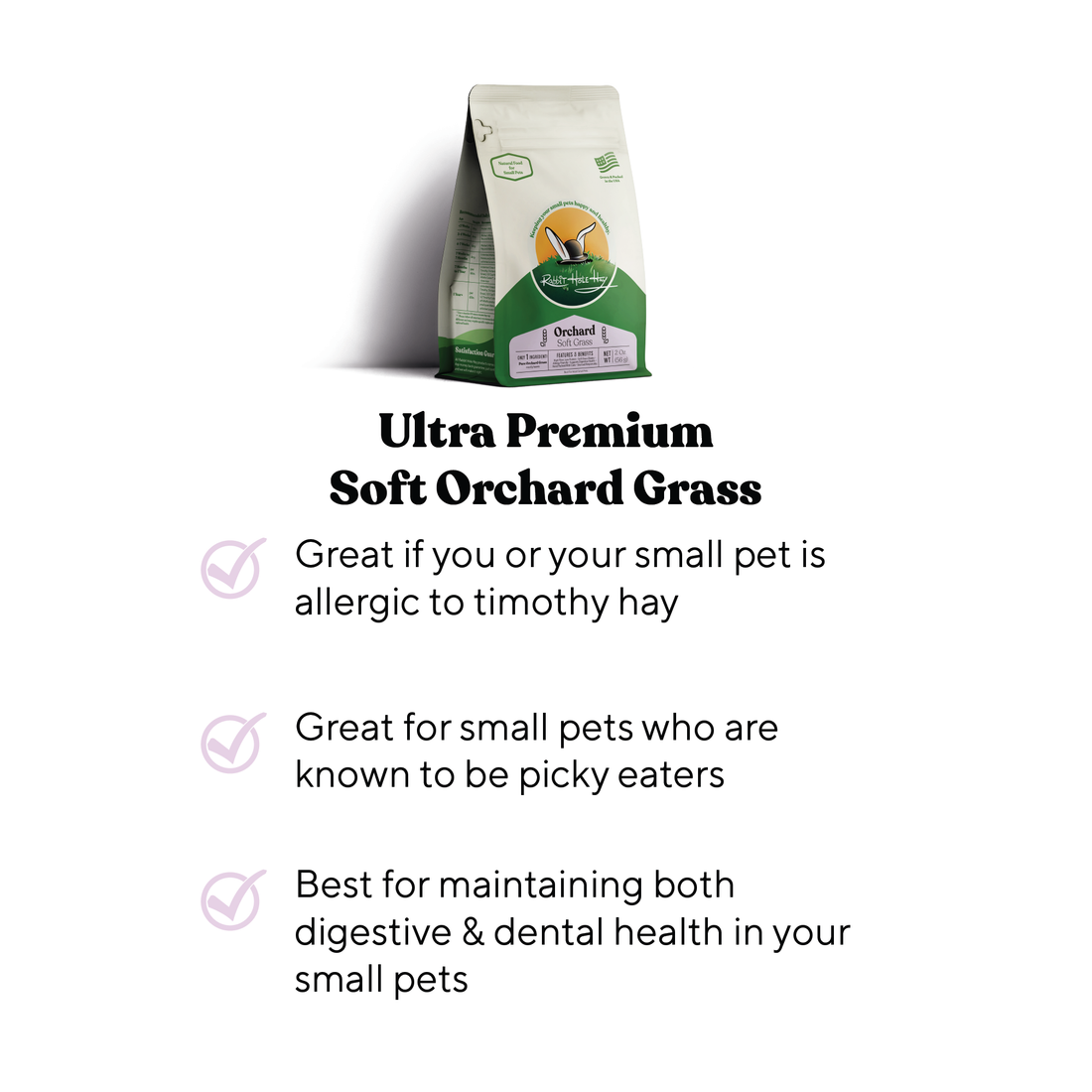 Ultra Premium Soft Orchard Grass - 2oz