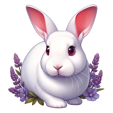 Lavender Bunny Sticker
