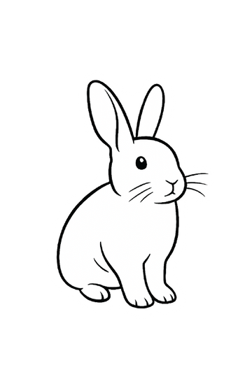 Ears Up Bunny Sticker