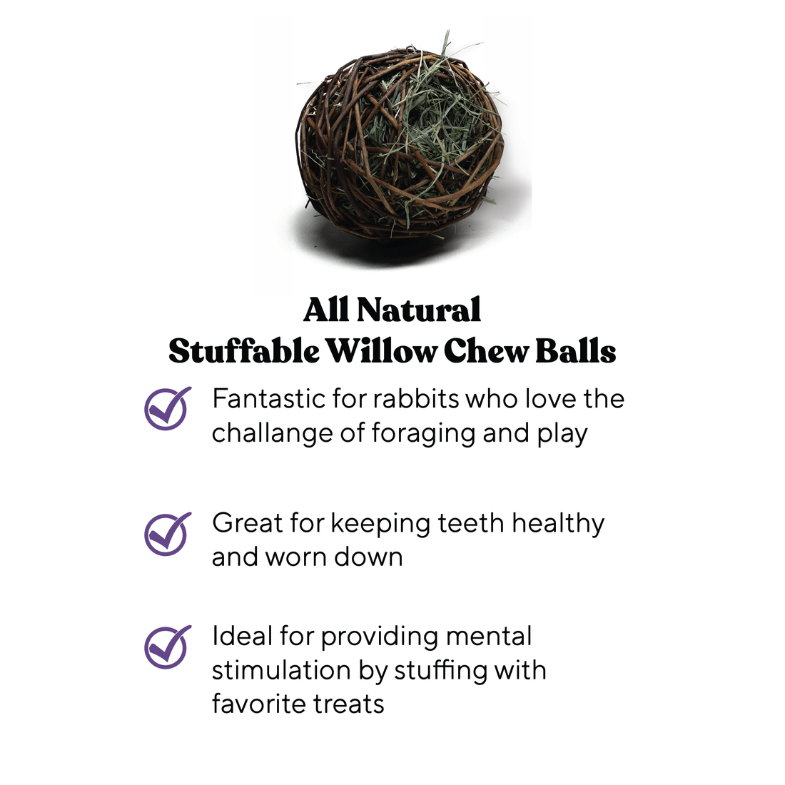 Stuffable All Natural Willow Chew Ball - Extra Large
