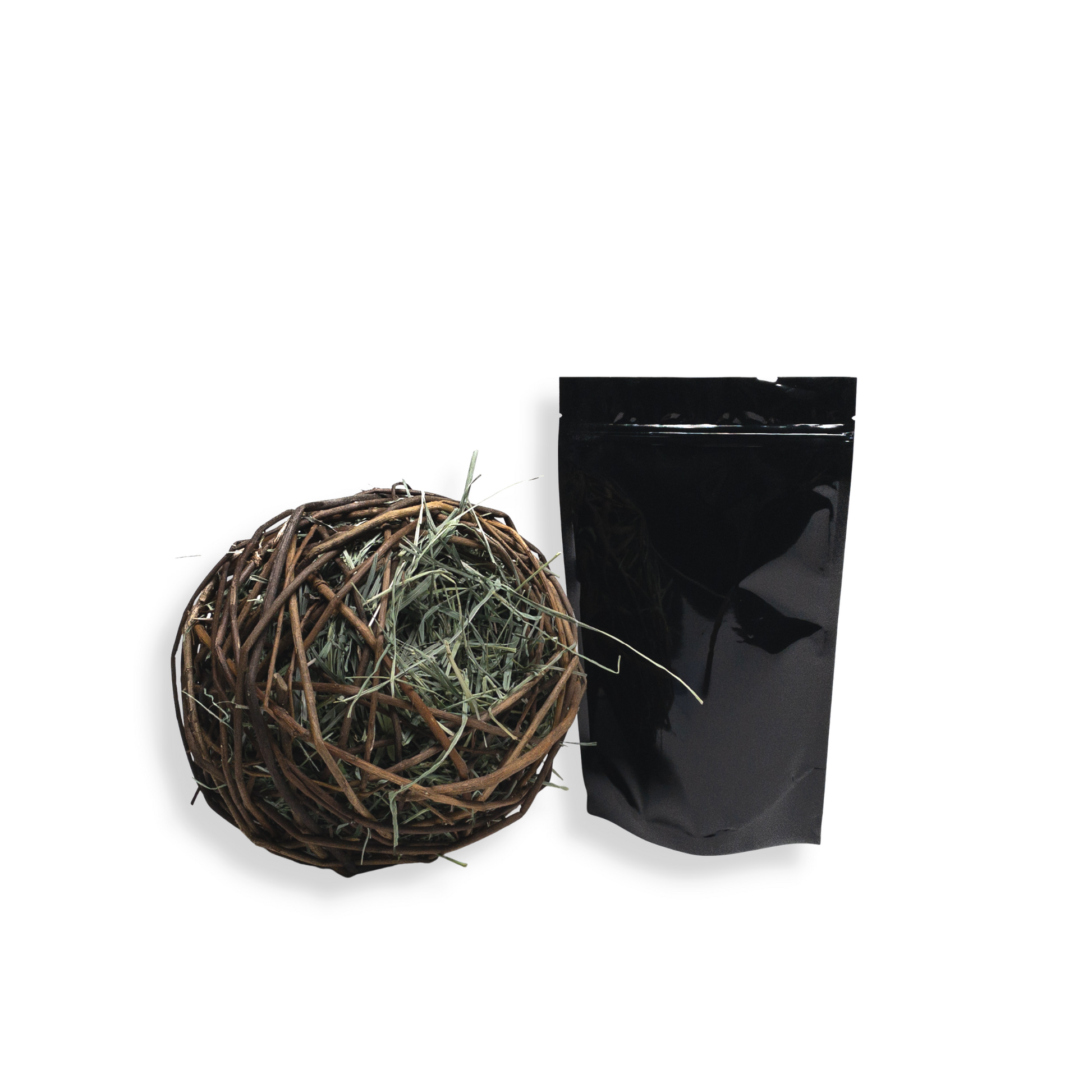 Stuffable All Natural Willow Chew Ball - XLarge with 4oz Hay