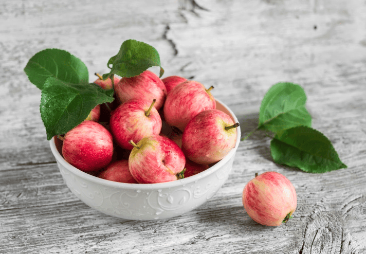 Apples: Sometimes treat for rabbits.