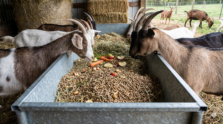 Goat Feed: never feed to rabbits; keep it off the menu.