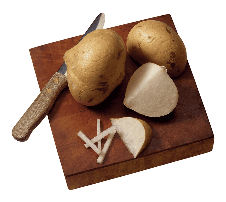 Do not put Jicama in a rabbit bowl—not meant for bunnies.