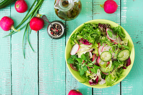 Spring greens treat for rabbits.