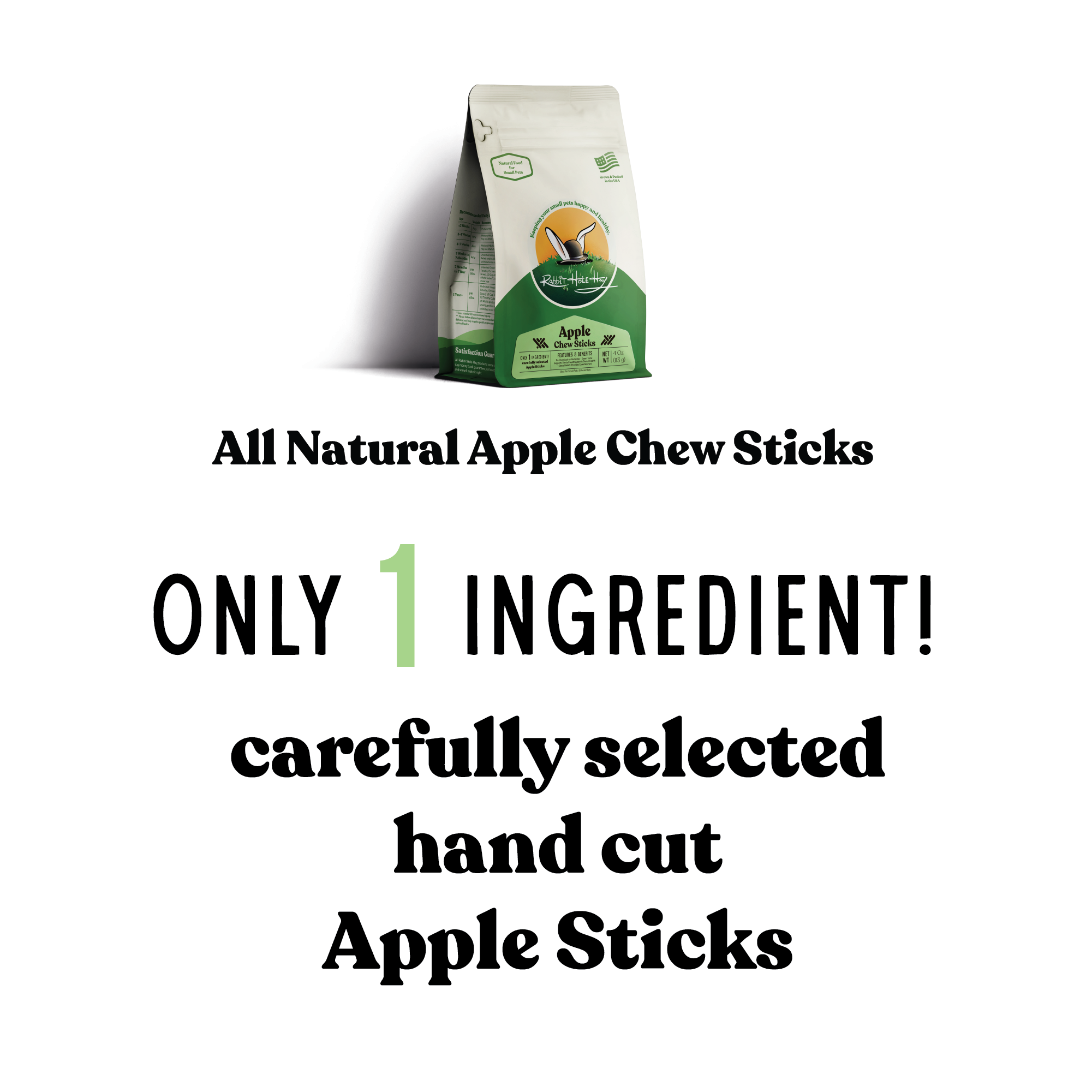 All Natural Apple Chew Sticks