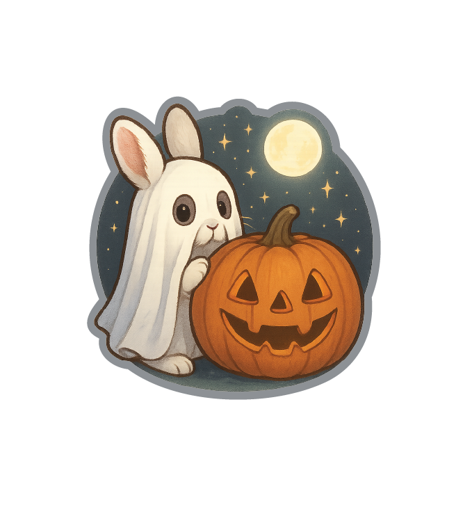 Boo Crew Bunny Sticker – Rabbit Hole Hay