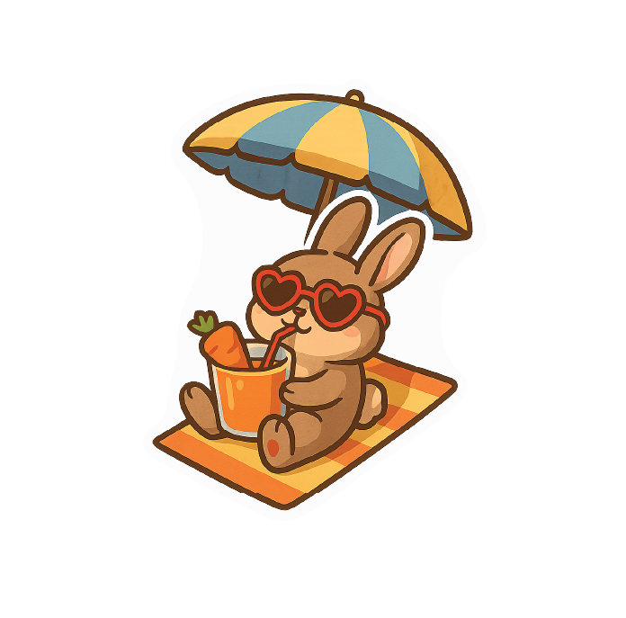 Carrot Cooler Bunny Sticker