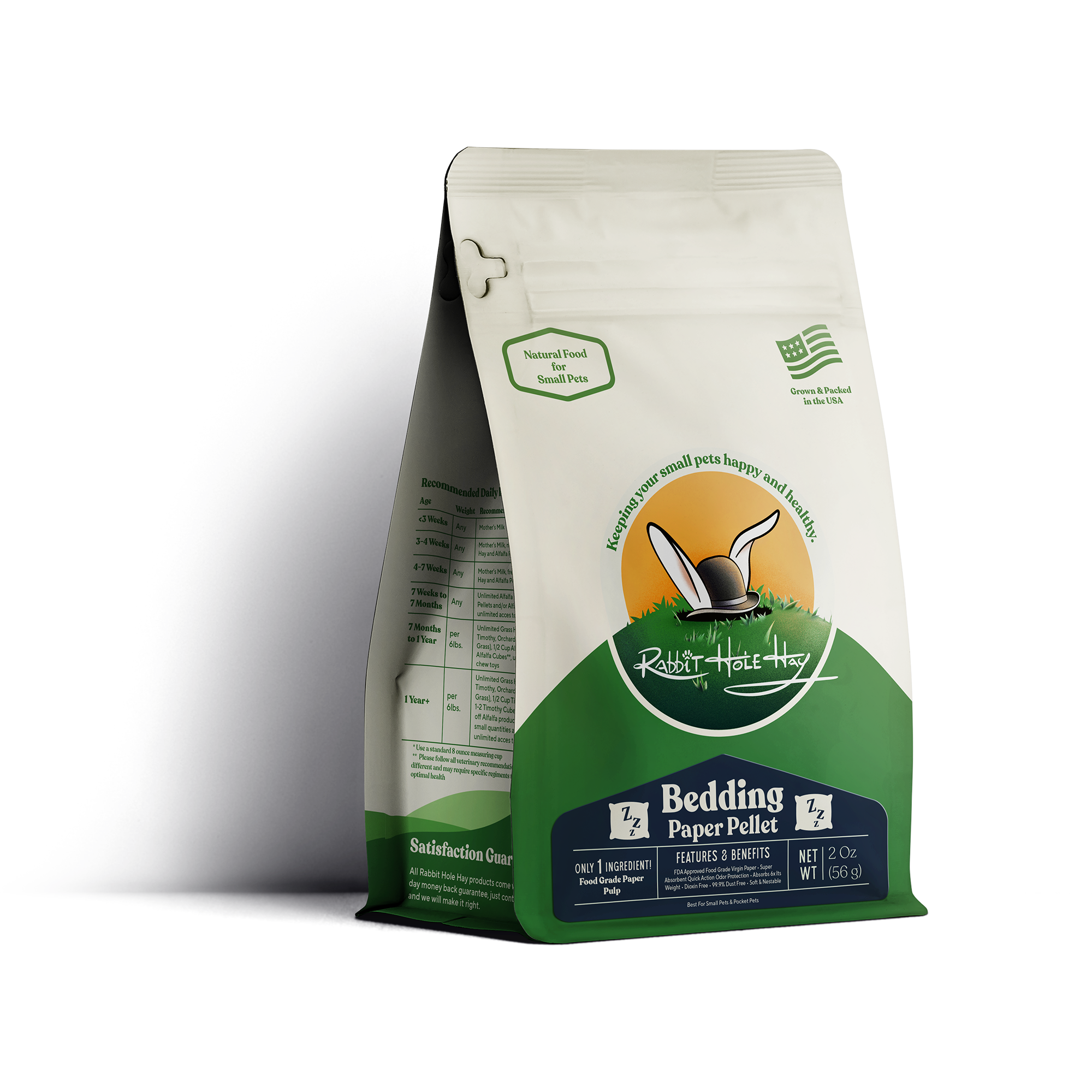 Ultra Premium White Paper Pellet Bedding - 2oz