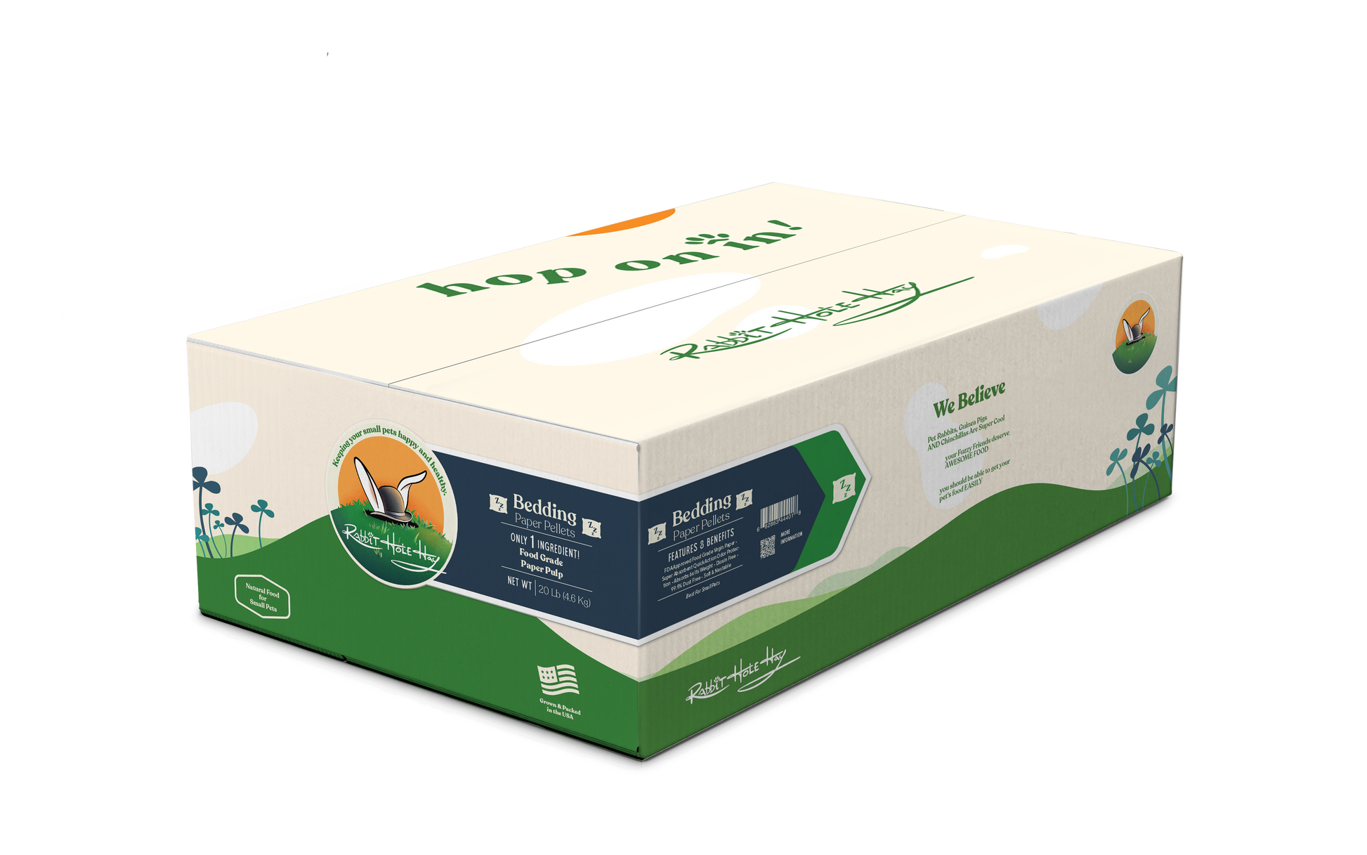Ultra Premium White Paper Pellet Bedding - 20lb