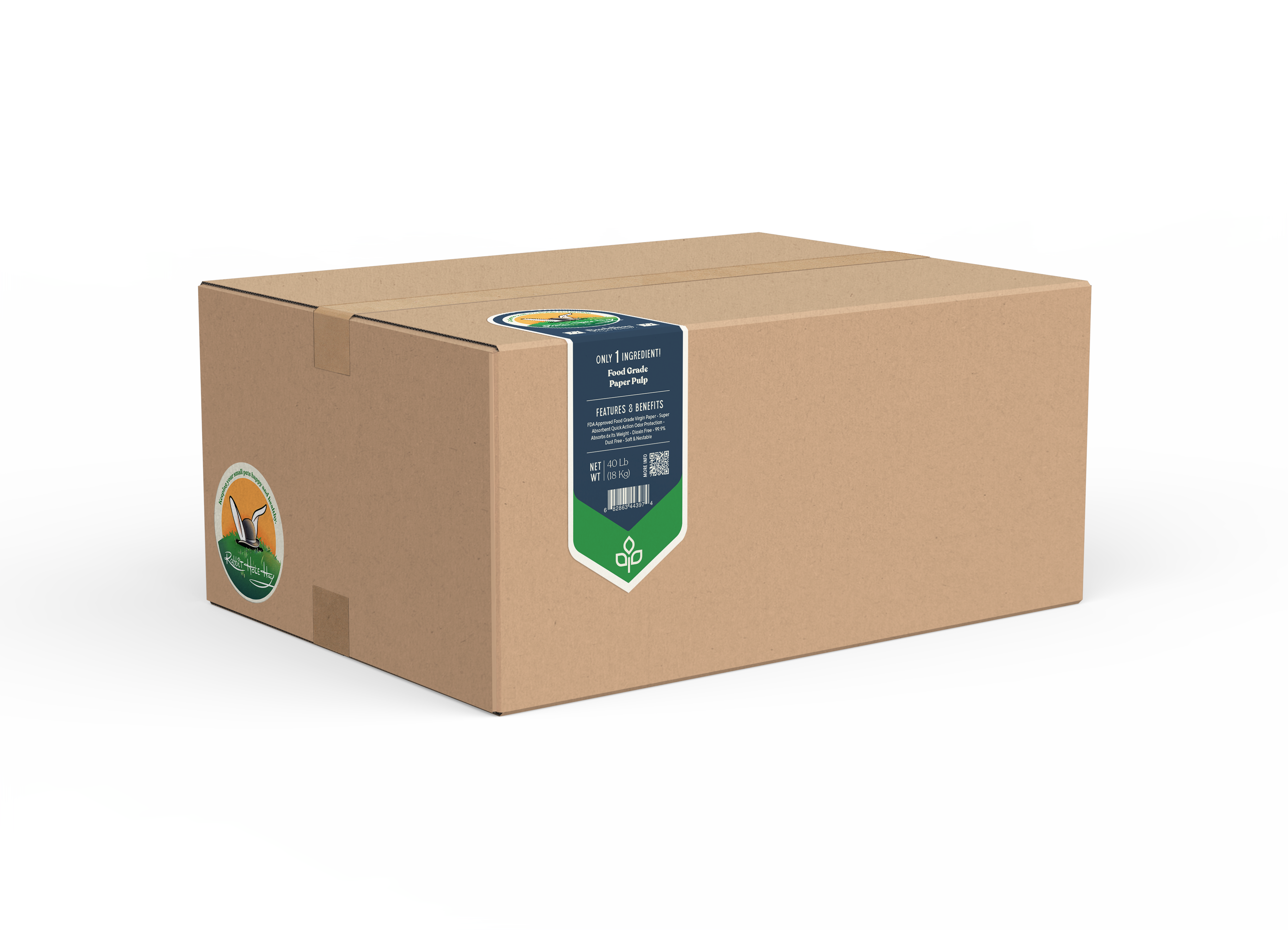 Ultra Premium White Paper Pellet Bedding - 40lb