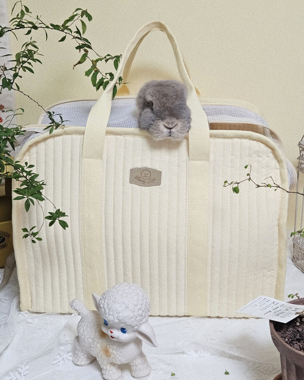 Bunny Kiss Flop Bag Light — side view