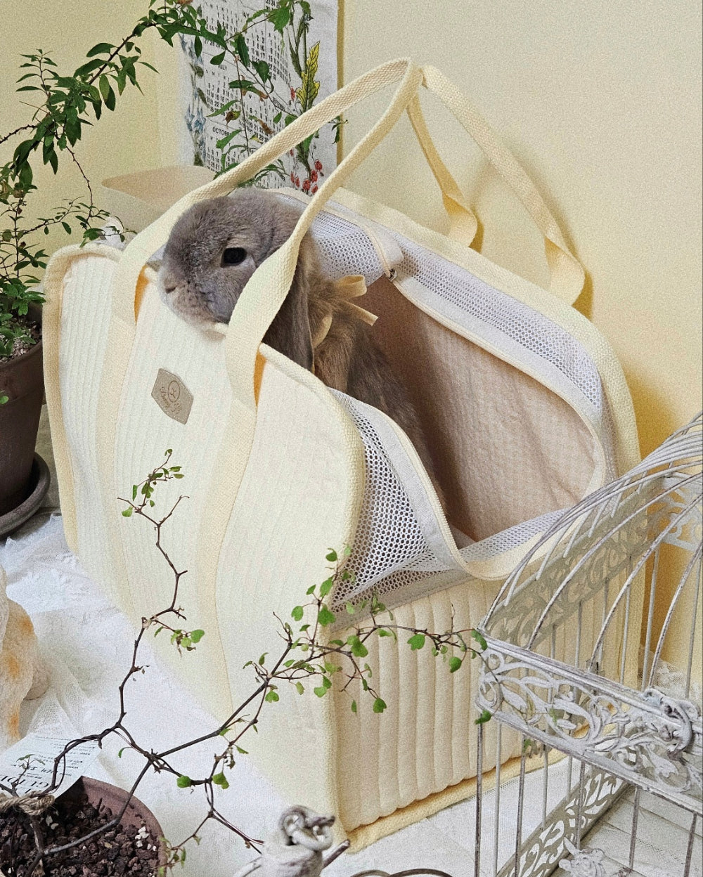 Bunny Kiss Flop Bag Light — color Creamy Lemon