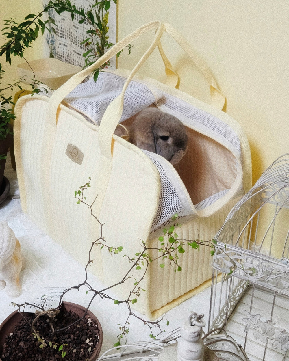 Bunny Kiss Flop Bag Light — packed