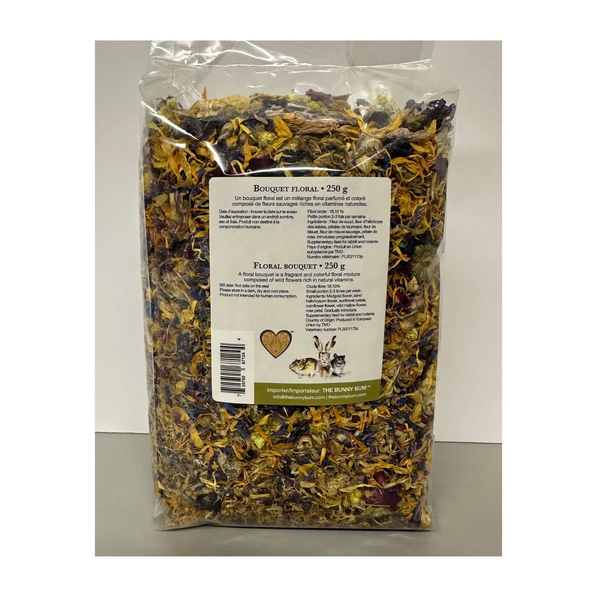 The Bunny Bum Floral Bouquet back information