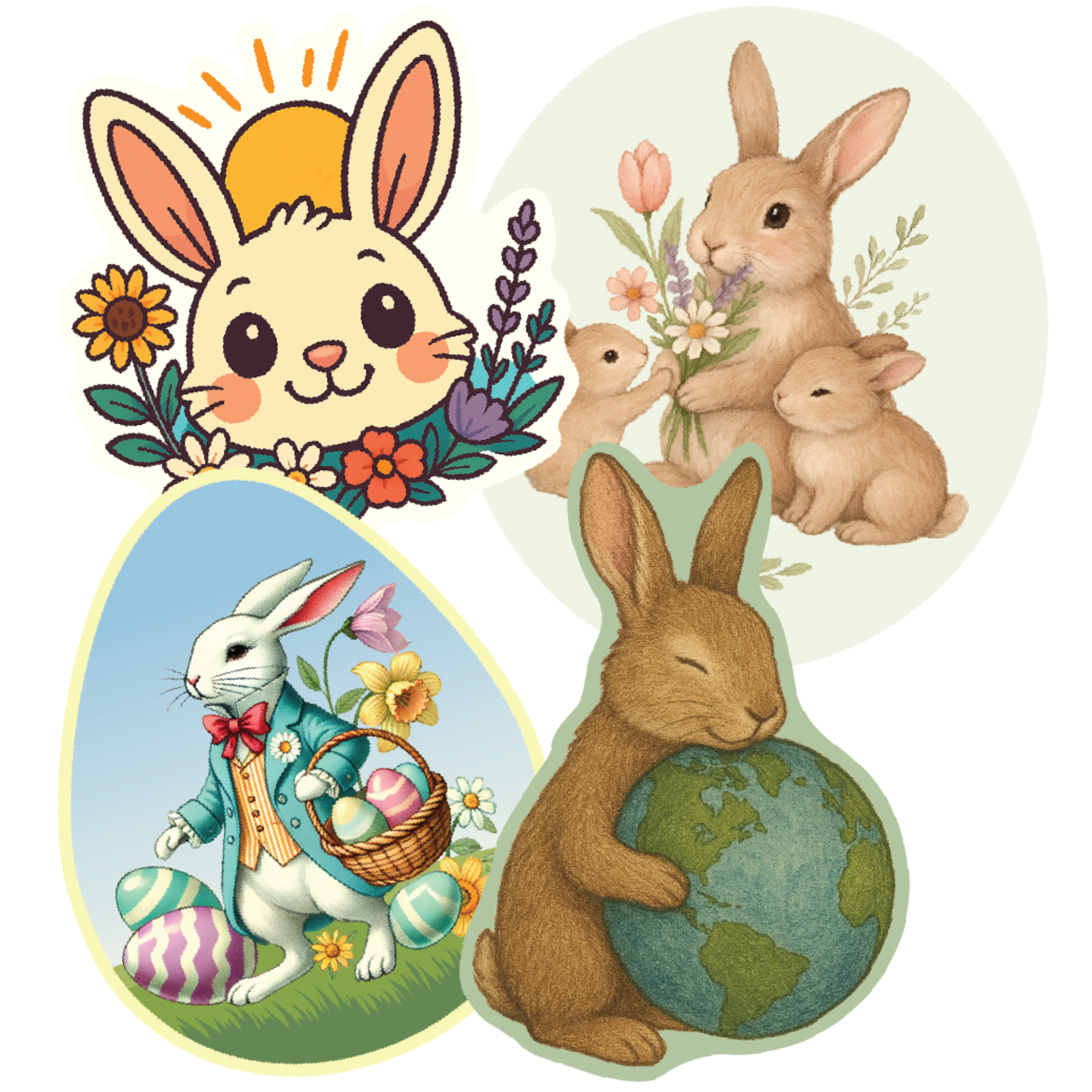 Bunnies of the Season Sticker Bundle