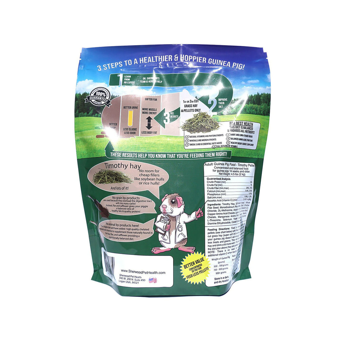 Sherwood - Adult Guinea Pig Food - Measured Timothy Pellet