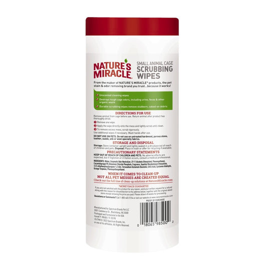 Small Animal Cage Scrubbing Wipes