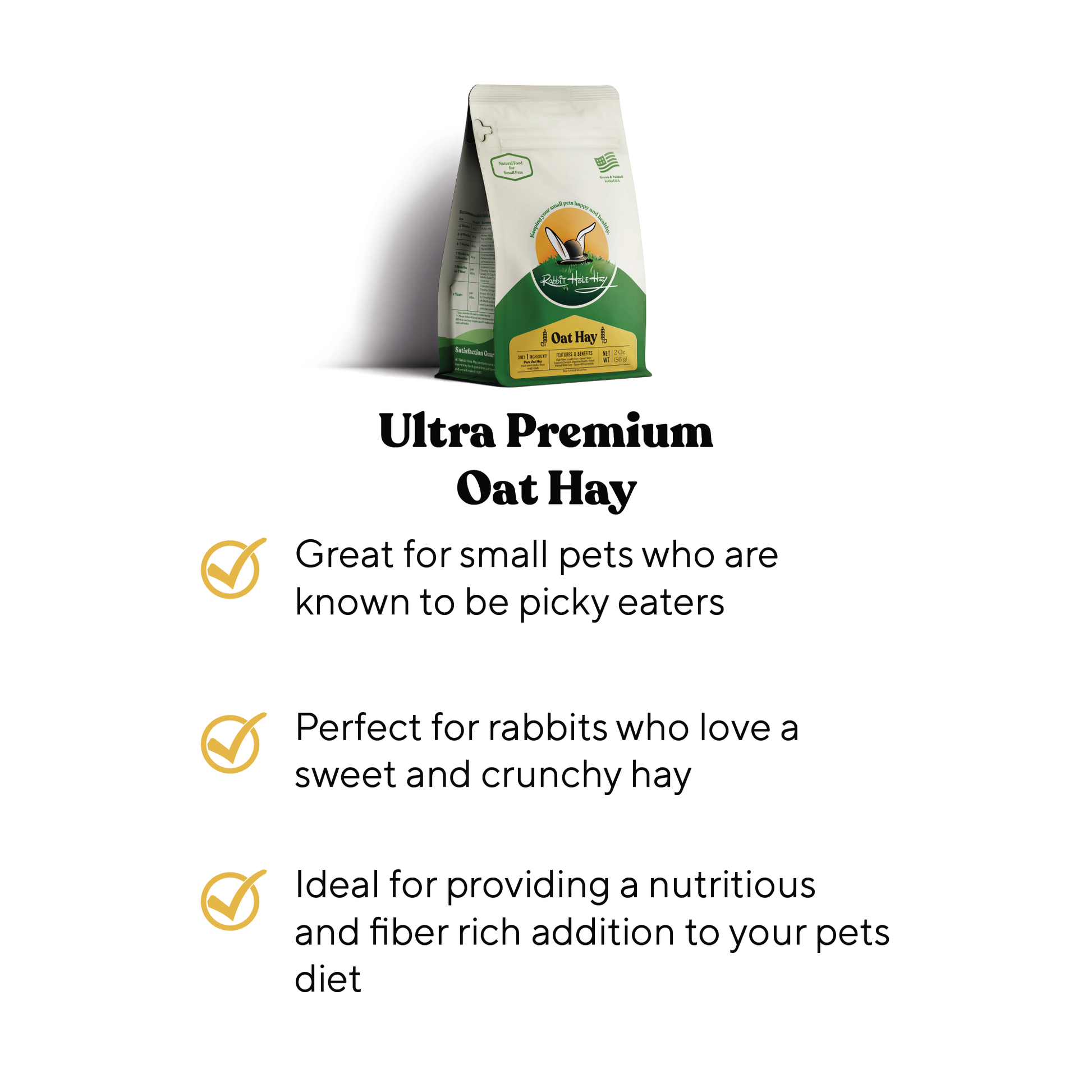 Ultra Premium Oat Hay - Benefits