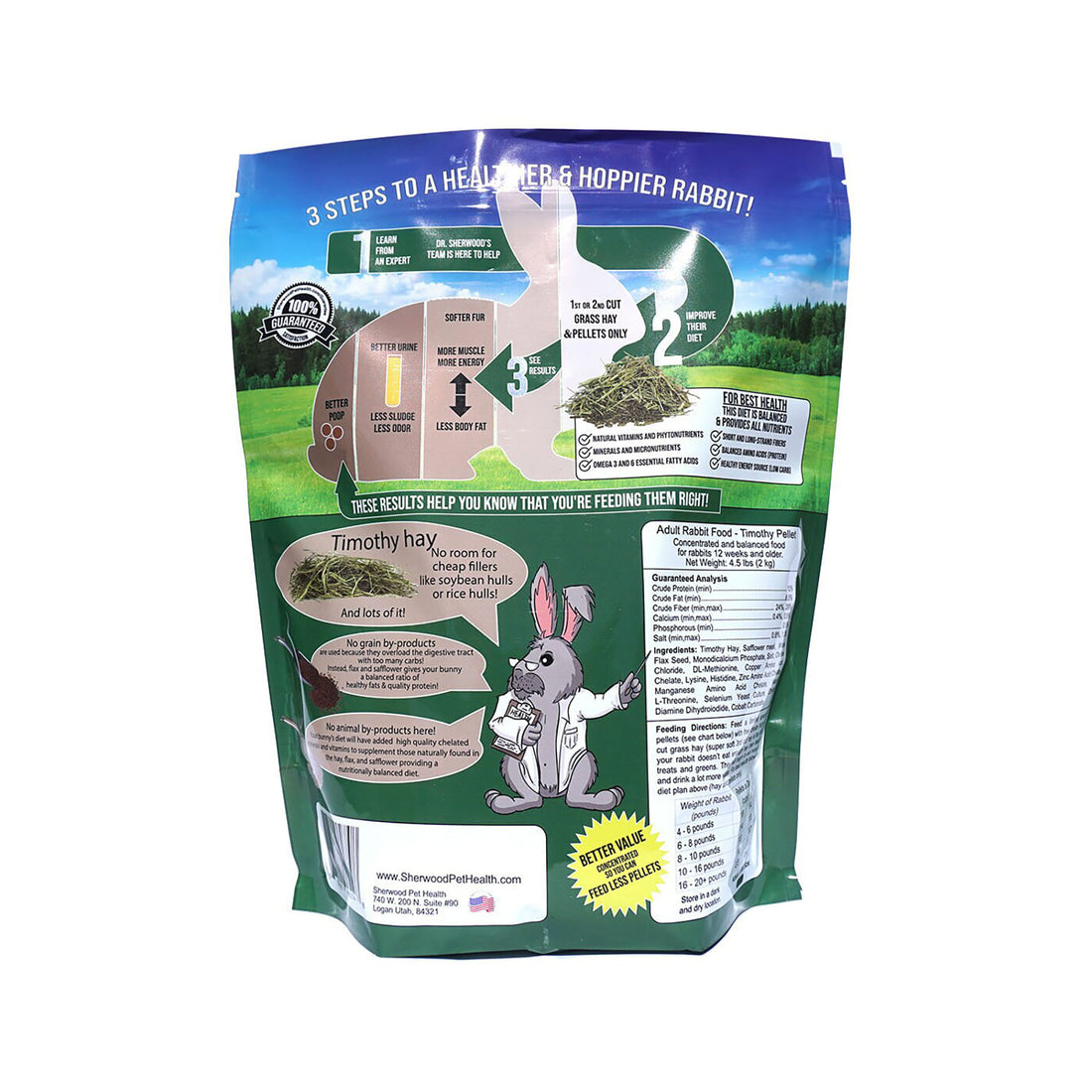 Sherwood - Adult Rabbit Food - Measured Timothy Pellet