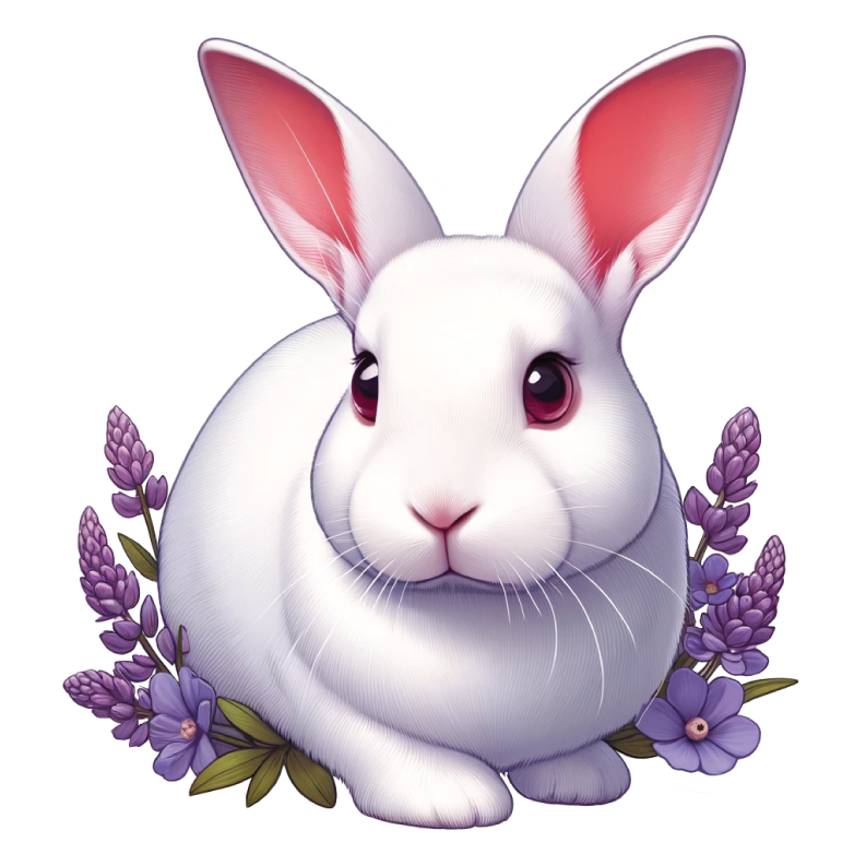 Lavender Bunny Sticker