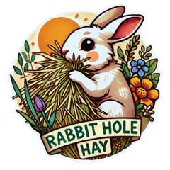 Rabbit Hole Hay Morning Meadow Sticker