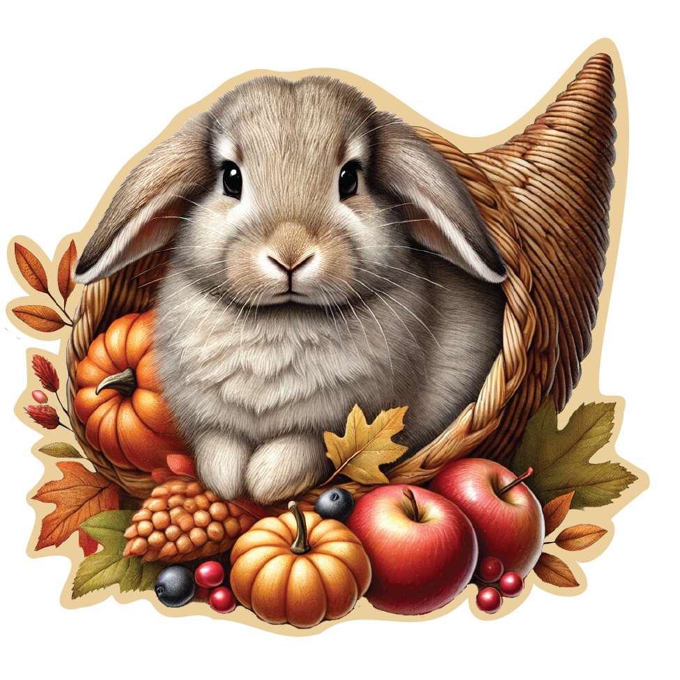 Harvest Bunny Cornucopia Sticker