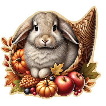 Harvest Bunny Cornucopia Sticker