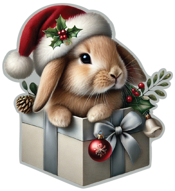 Yuletide Bunny Bliss Sticker