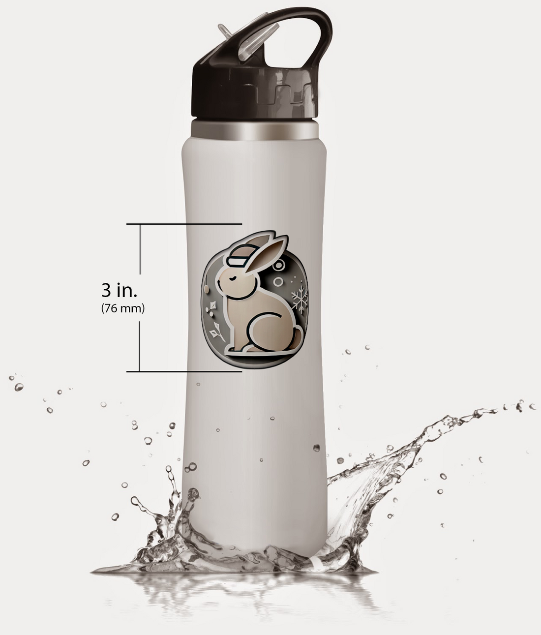 Winter Glow Bunny Sticker