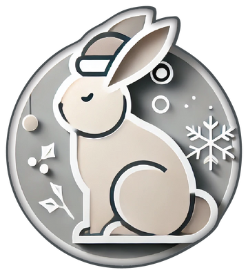Winter Glow Bunny Sticker