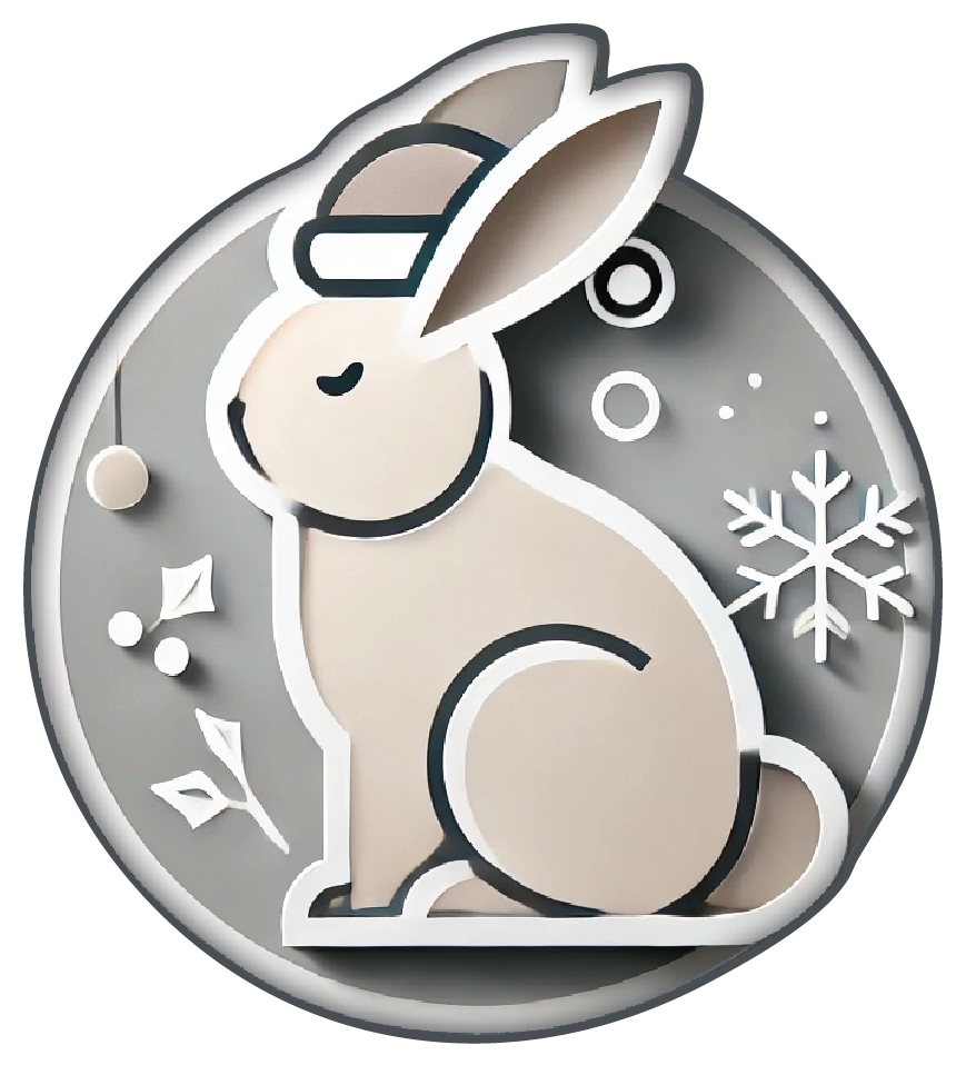 Winter Glow Bunny Sticker