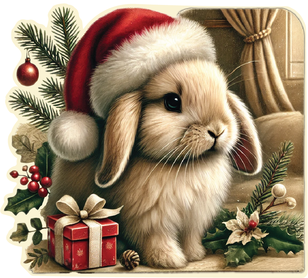 Hearthside Holiday Bunny Sticker