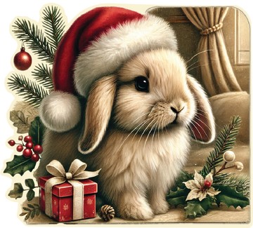 Hearthside Holiday Bunny Sticker