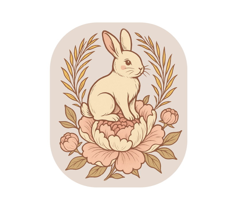 Peony Perch Sticker