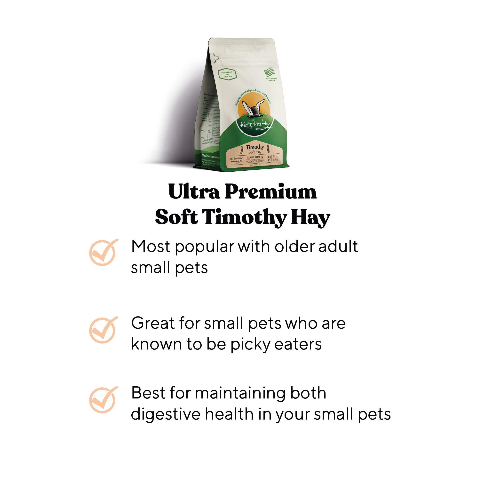Ultra Premium Soft Timothy Hay - Benefits