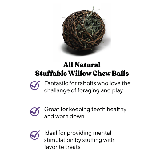 Stuffable All Natural Willow Chew Ball - Benefits