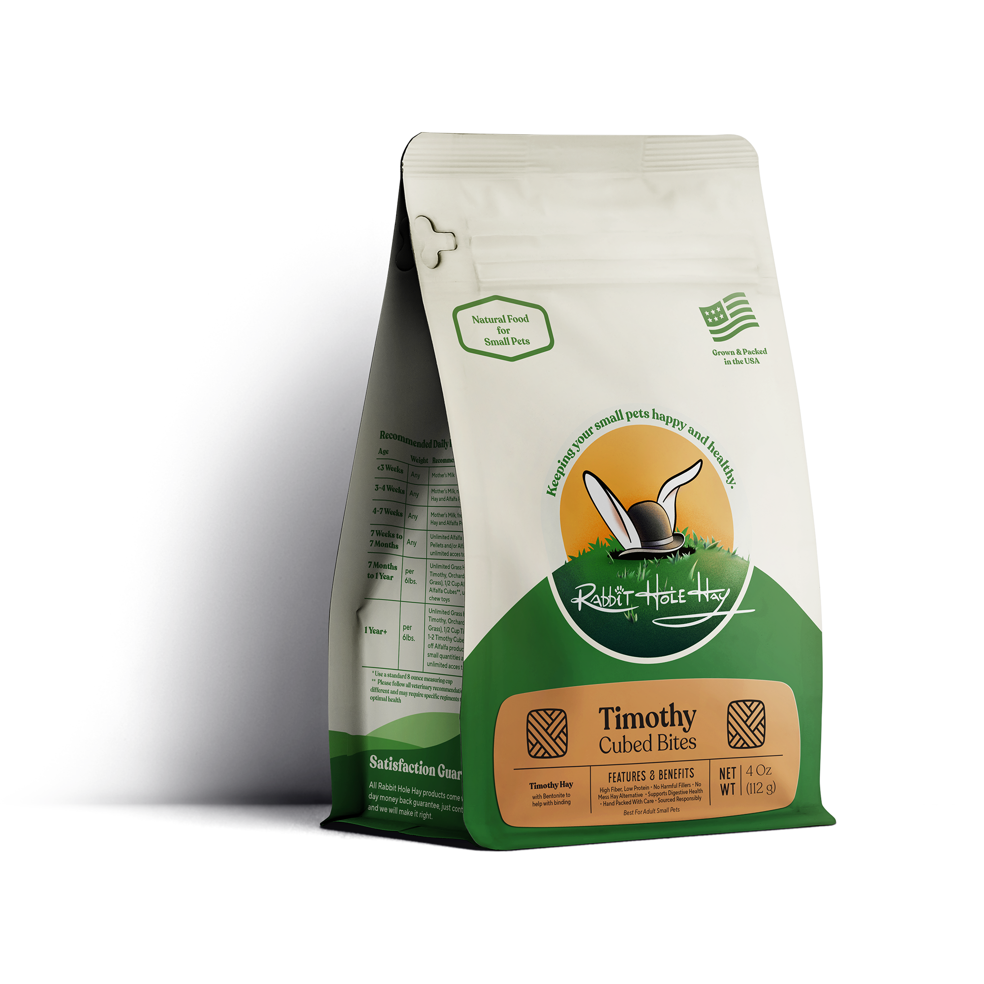 All Natural Timothy Hay Cubes - 4oz