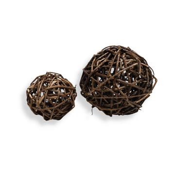 Solid All Natural Willow Chew Balls - Small vs Medium