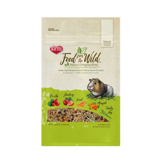 Kaytee Food From The Wild Guinea Pig 4 lb - Front view of natural diet with fruits, vegetables, seeds unique for guinea pigs.