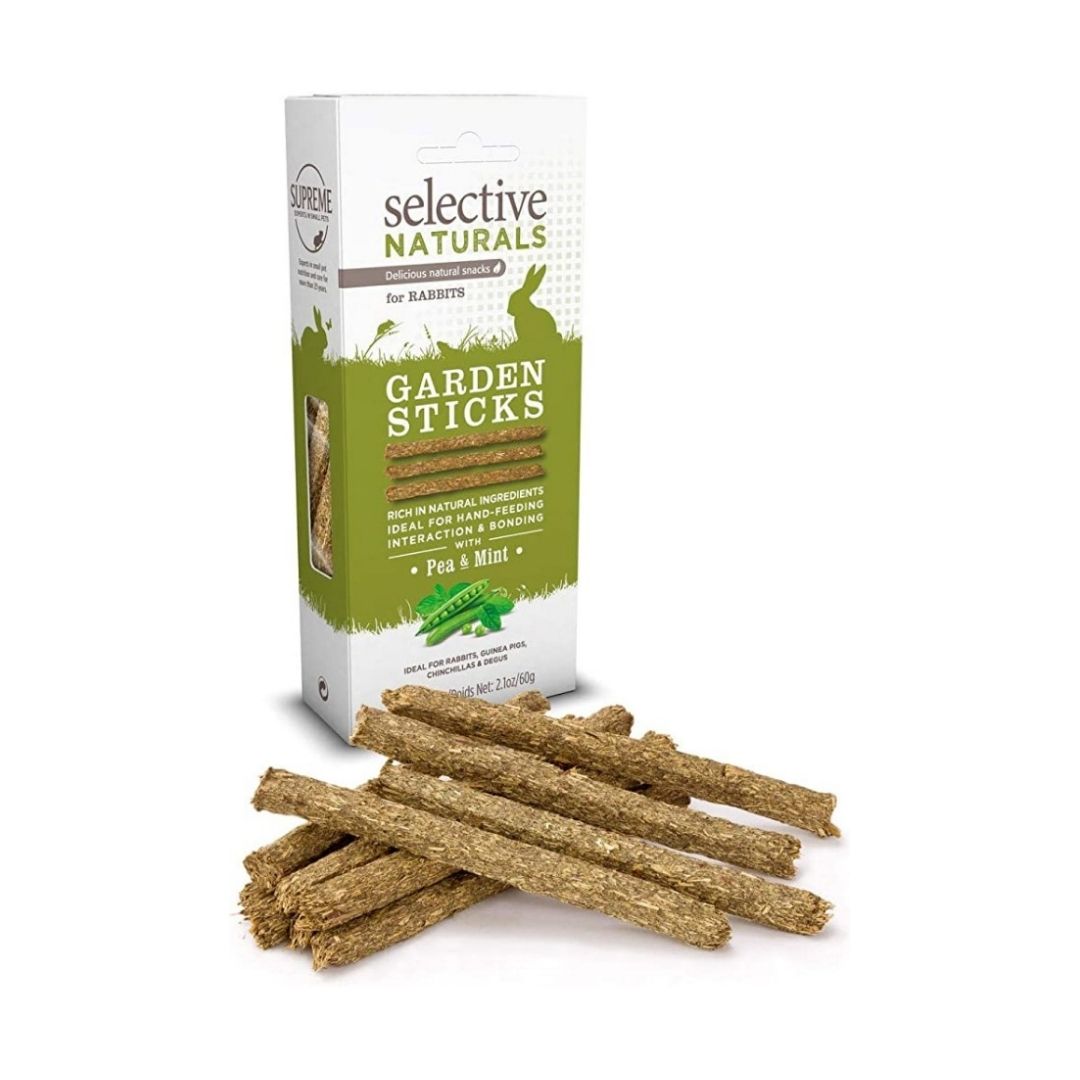 Supreme Pet Foods Selective Naturals Garden Sticks 2.1 oz - Front view of delicious, nutritious garden sticks for small animals.