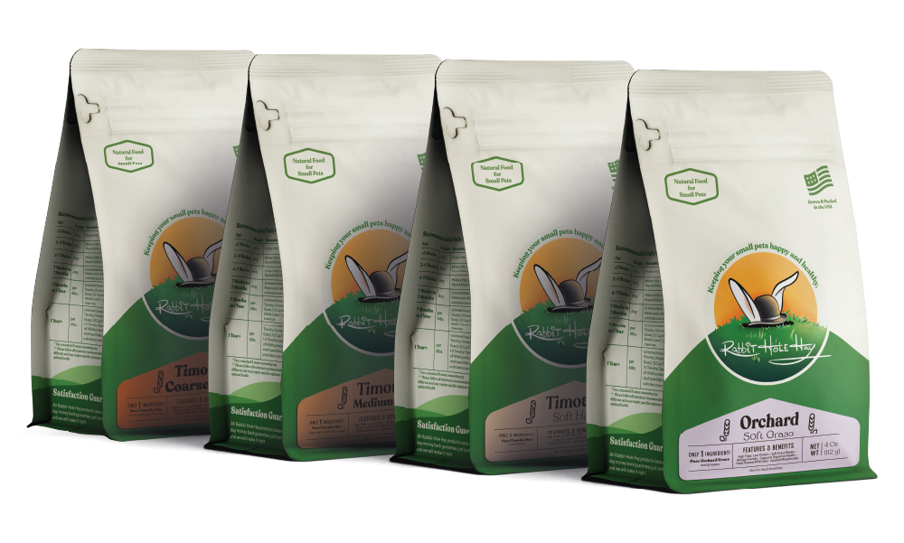Four 4 oz hay sample bags